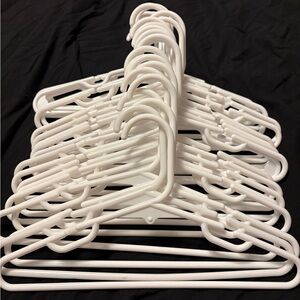 Set of 30 White Kids/Baby Plastic Hangers